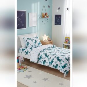 💙 Kids' Bedding Set - Teal and White🤍NWT